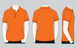 orange color polo t shirt