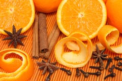 Oranges And Spices Royalty Free Stock Photography Oranges And Spices Royalty Free Stock Photography
