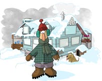 Orario invernale illustrazione vettoriale Orario invernale illustrazione vettoriale