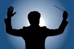 Orchestra leader royalty free illustration Orchestra leader royalty free illustration