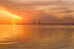 Oresunds Bridge At Sunset Stock Image Oresunds Bridge At Sunset Stock Image