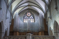Organ in Church Fraumunster Zurich stock images Organ in Church Fraumunster Zurich stock images