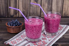 Organic Blueberry Smoothy Made With Fresh Ingredients Royalty Free Stock Photo Organic Blueberry Smoothy Made With Fresh Ingredients Royalty Free Stock Photo