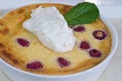 Organic Raspberry Clafoutis Royalty Free Stock Photos Organic Raspberry Clafoutis Royalty Free Stock Photos