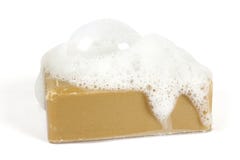 Organic Soap On White Stock Photos