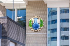 Organización para la prohibición de las armas químicas que construyen La Haya Países Bajos imágenes de archivo libres de regalías Organización para la prohibición de las armas químicas que construyen La Haya Países Bajos imágenes de archivo libres de regalías