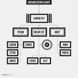Organization chart template with geometric elements