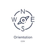 orientation compass icon from tools and utensils outline collection. Thin line orientation compass icon isolated on white royalty free illustration orientation compass icon from tools and utensils outline collection. Thin line orientation compass icon isolated on white royalty free illustration