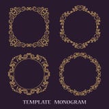 Leafy ornament. Elegant lines of calligraphic ornament. Golden decorative frame. Heraldic symbols. stock illustration Leafy ornament. Elegant lines of calligraphic ornament. Golden decorative frame. Heraldic symbols. stock illustration