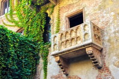 The original Romeo and Juliet balcony located in Verona, Italy stock photography The original Romeo and Juliet balcony located in Verona, Italy stock photography