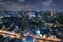 Orizzonte di Bangkok alla notte Immagine Stock Libera da Diritti Orizzonte di Bangkok alla notte Immagine Stock Libera da Diritti