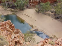 The Ormiston gorge in the Mcdonnell ranges stock image The Ormiston gorge in the Mcdonnell ranges stock image