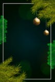 Ornamento dell'oro della cartolina di Natale elegante royalty illustrazione gratis Ornamento dell'oro della cartolina di Natale elegante royalty illustrazione gratis
