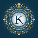 Ornamento retro de la hoja La plantilla de oro del logotipo del monograma con prospera elementos elegantes caligráficos del vinta stock de ilustración Ornamento retro de la hoja La plantilla de oro del logotipo del monograma con prospera elementos elegantes caligráficos del vinta stock de ilustración