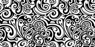 Ornamento senza cuciture di stile maori Fotografia Stock Libera da Diritti Ornamento senza cuciture di stile maori Fotografia Stock Libera da Diritti