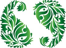 Ornamento verde de India ilustração stock Ornamento verde de India ilustração stock