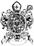 Ornate Heraldic Shields Royalty Free Stock Photos