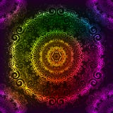 Ornate Vector Rainbow Neon Mandala Royalty Free Stock Photography Ornate Vector Rainbow Neon Mandala Royalty Free Stock Photography