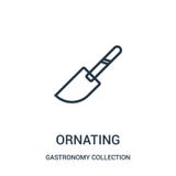 ornating icon vector from gastronomy collection collection. Thin line ornating outline icon vector illustration stock illustration ornating icon vector from gastronomy collection collection. Thin line ornating outline icon vector illustration stock illustration