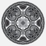 Ornement gris de dentelle de cercle, ornamental rond illustration de vecteur Ornement gris de dentelle de cercle, ornamental rond illustration de vecteur