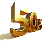 oro 3d muestra del 50 por ciento ilustración del vector oro 3d muestra del 50 por ciento ilustración del vector
