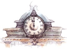 Orologio illustrazione di stock Orologio illustrazione di stock
