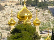 The Orthodox Church of St Mary Magdalene, Jerusalem stock image The Orthodox Church of St Mary Magdalene, Jerusalem stock image