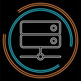 Os dados do servidor submetem - o ícone do armazenamento de computador ilustração stock Os dados do servidor submetem - o ícone do armazenamento de computador ilustração stock