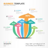 Os elementos de Infographics diagram com 6 etapas, opções, ícone do cogumelo, design web, apresentação, ilustração do vetor da ca Fotos de Stock Royalty Free Os elementos de Infographics diagram com 6 etapas, opções, ícone do cogumelo, design web, apresentação, ilustração do vetor da ca Fotos de Stock Royalty Free