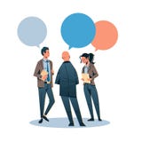 Os executivos conversam desenhos animados fêmeas masculinos de comunicação do relacionamento do discurso da opinião traseira da m ilustração stock Os executivos conversam desenhos animados fêmeas masculinos de comunicação do relacionamento do discurso da opinião traseira da m ilustração stock
