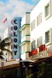 Os hotéis da colônia e do bulevar em Art Deco South Beach de Miami foto de stock Os hotéis da colônia e do bulevar em Art Deco South Beach de Miami foto de stock