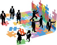 Os povos resolvem problemas para construir a partida de negócio ilustração do vetor Os povos resolvem problemas para construir a partida de negócio ilustração do vetor