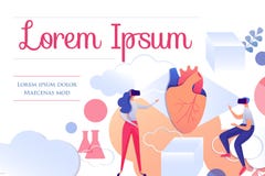 Os povos usam a realidade virtual para o diagnóstico das doenças ilustração stock Os povos usam a realidade virtual para o diagnóstico das doenças ilustração stock