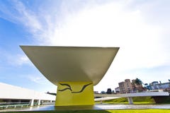 Oscar Niemeyer Museu, Curitiba, Brazil royalty free stock photography Oscar Niemeyer Museu, Curitiba, Brazil royalty free stock photography