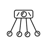 Oscillation icon vector isolated on white background, Oscillation sign , sign and symbols in thin linear outline style stock illustration Oscillation icon vector isolated on white background, Oscillation sign , sign and symbols in thin linear outline style stock illustration