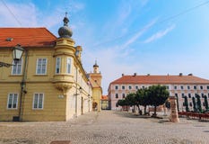 Beautiful, old square in Osijek city fort called Tvrdja