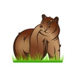 Oso en pradera libre illustration Oso en pradera libre illustration
