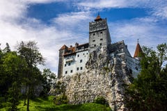 Otręby kasztel Dracula w Rumuńskim fotografia stock Otręby kasztel Dracula w Rumuńskim fotografia stock