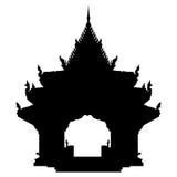 Oude Boeddhistische tempel in Thailand Vector Silhouet vector illustratie Oude Boeddhistische tempel in Thailand Vector Silhouet vector illustratie