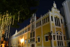 Oude de Stadscasco Viejo van Panama in Panamà ¡ bij nacht stock foto's Oude de Stadscasco Viejo van Panama in Panamà ¡ bij nacht stock foto's