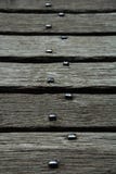 Oude Eiken Planken op Oude Brug in Castell y Bere, Wales royalty-vrije stock foto Oude Eiken Planken op Oude Brug in Castell y Bere, Wales royalty-vrije stock foto