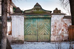 Oude houten ingangspoort in Suzdal Rusland stock foto's Oude houten ingangspoort in Suzdal Rusland stock foto's