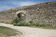 Oude Muur in Spaans Dorp royalty-vrije stock fotografie Oude Muur in Spaans Dorp royalty-vrije stock fotografie