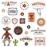 Oude westelijke ontwerpen vector illustratie Oude westelijke ontwerpen vector illustratie