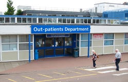 Out patients entrance at a hospital entrance. Stock Image Out patients entrance at a hospital entrance. Stock Image