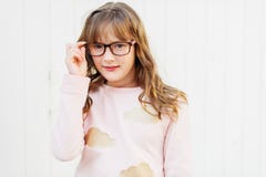 Outdoor portrait of a cute little 9 year old girl royalty free stock image Outdoor portrait of a cute little 9 year old girl royalty free stock image