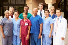 Outdoor Portrait Of Medical Team stock photos Outdoor Portrait Of Medical Team stock photos