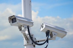 Outdoor Security Cameras Royalty Free Stock Photo Outdoor Security Cameras Royalty Free Stock Photo