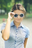 Outdoors portrait of beautiful young girl. stock images Outdoors portrait of beautiful young girl. stock images