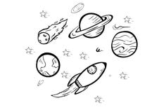 Cute Drawing Outer Space Stock Illustrations 1 005 Cute Drawing